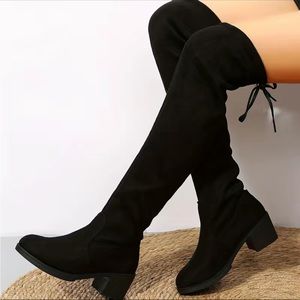 Suede over the knee boots size 5.5. Brand new.